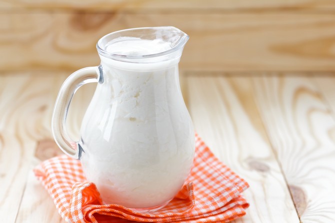 Produk susu yang diperam di kebun (kefir, whey)